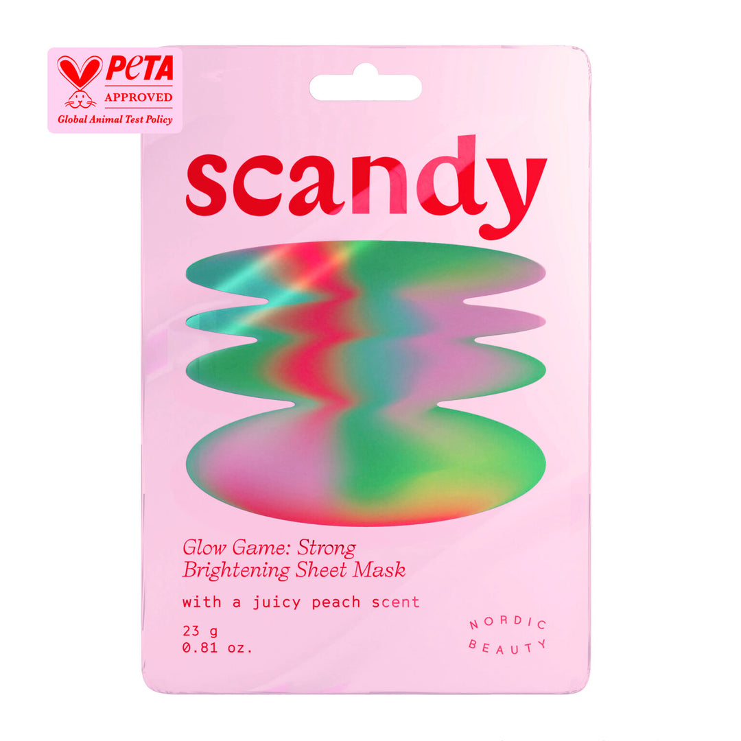 SCANDY Glow Game: Strong Brightening Sheet Mask kirkastava kasvomaski