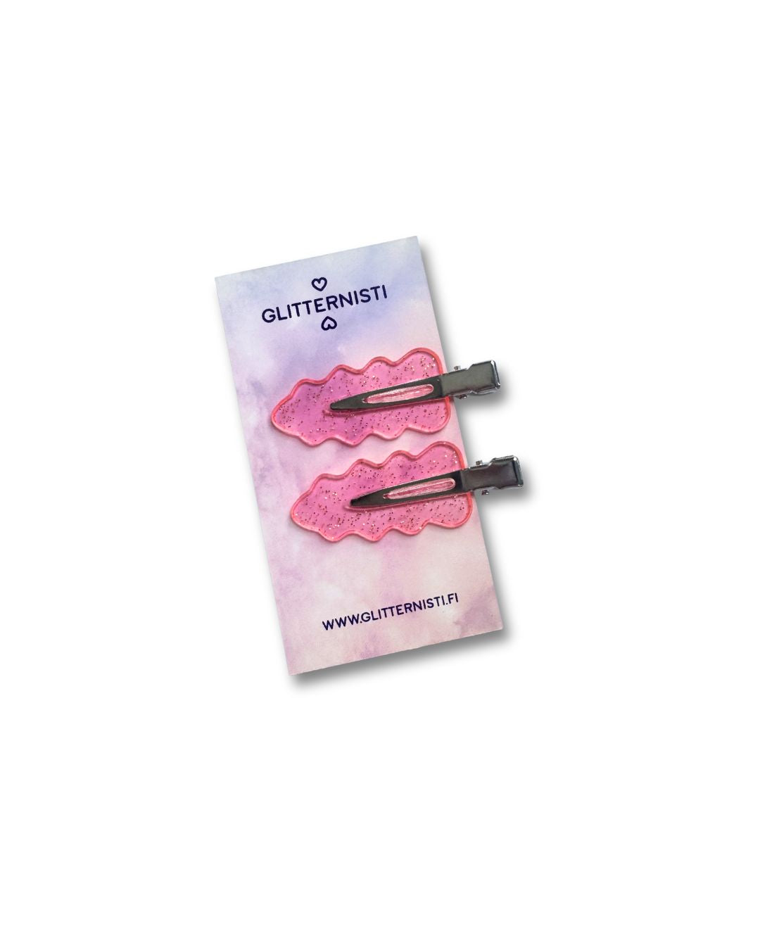 Creaseless Hair Clip Clouds Pink - meikkipinni