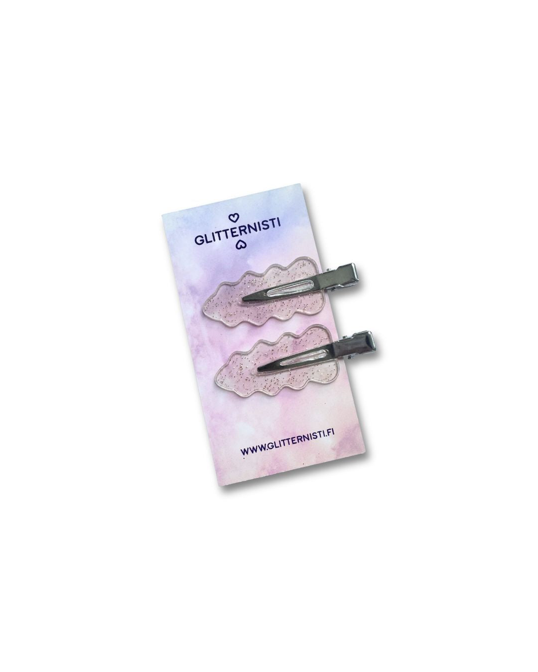 Creaseless Hair Clip Clouds Transparent - meikkipinni
