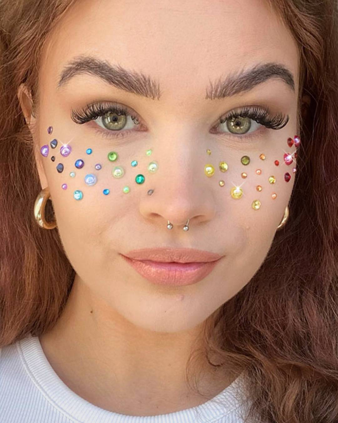 GLITTERNISTI FACE PEARLS KASVOHELMET - RAINBOW MIX