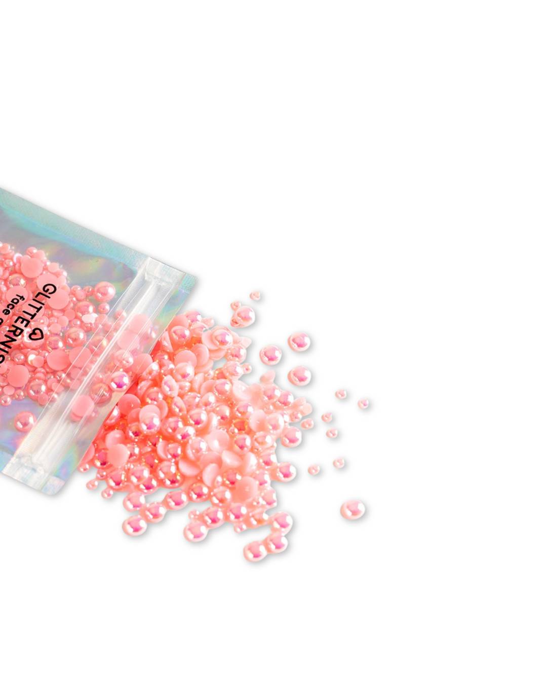 GLITTERNISTI FACE PEARLS KASVOHELMET - BABY PINK