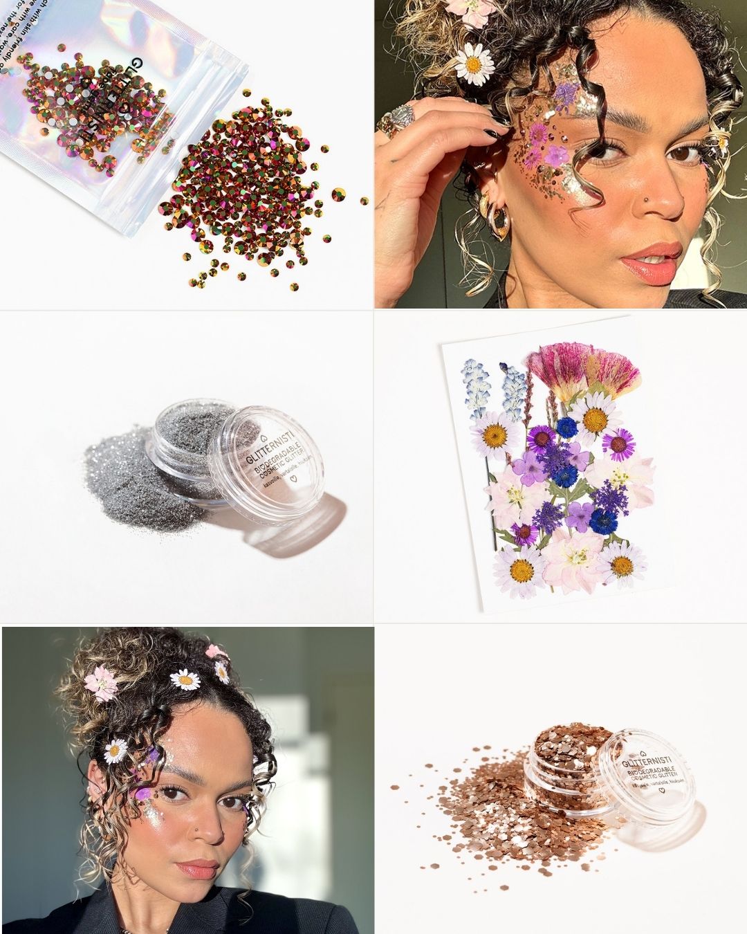 GLITTERNISTI FLOWERS GLITTER SETTI