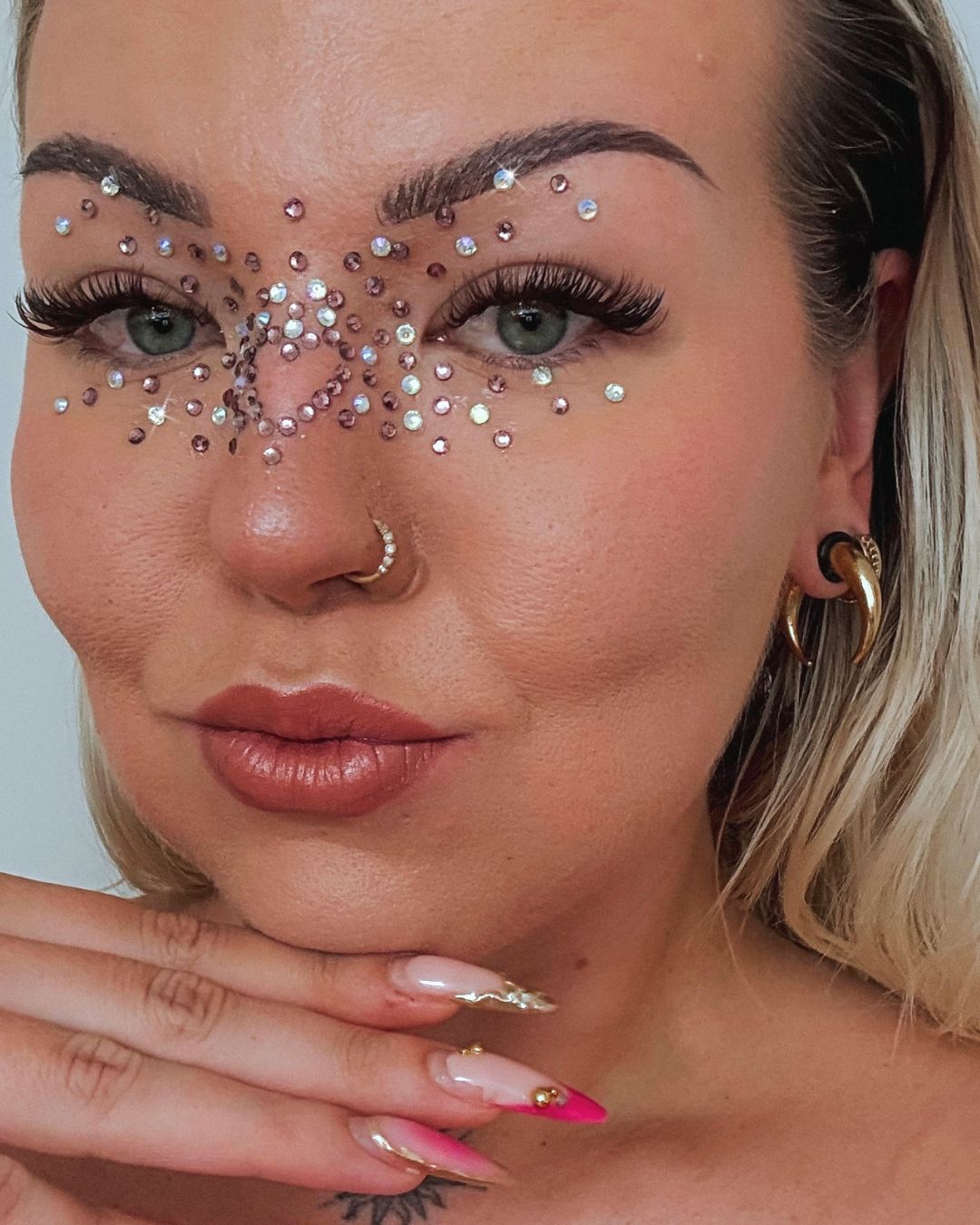 GLITTERNISTI MINI FACE GEMS IHOTIMANTIT - DARK PINK