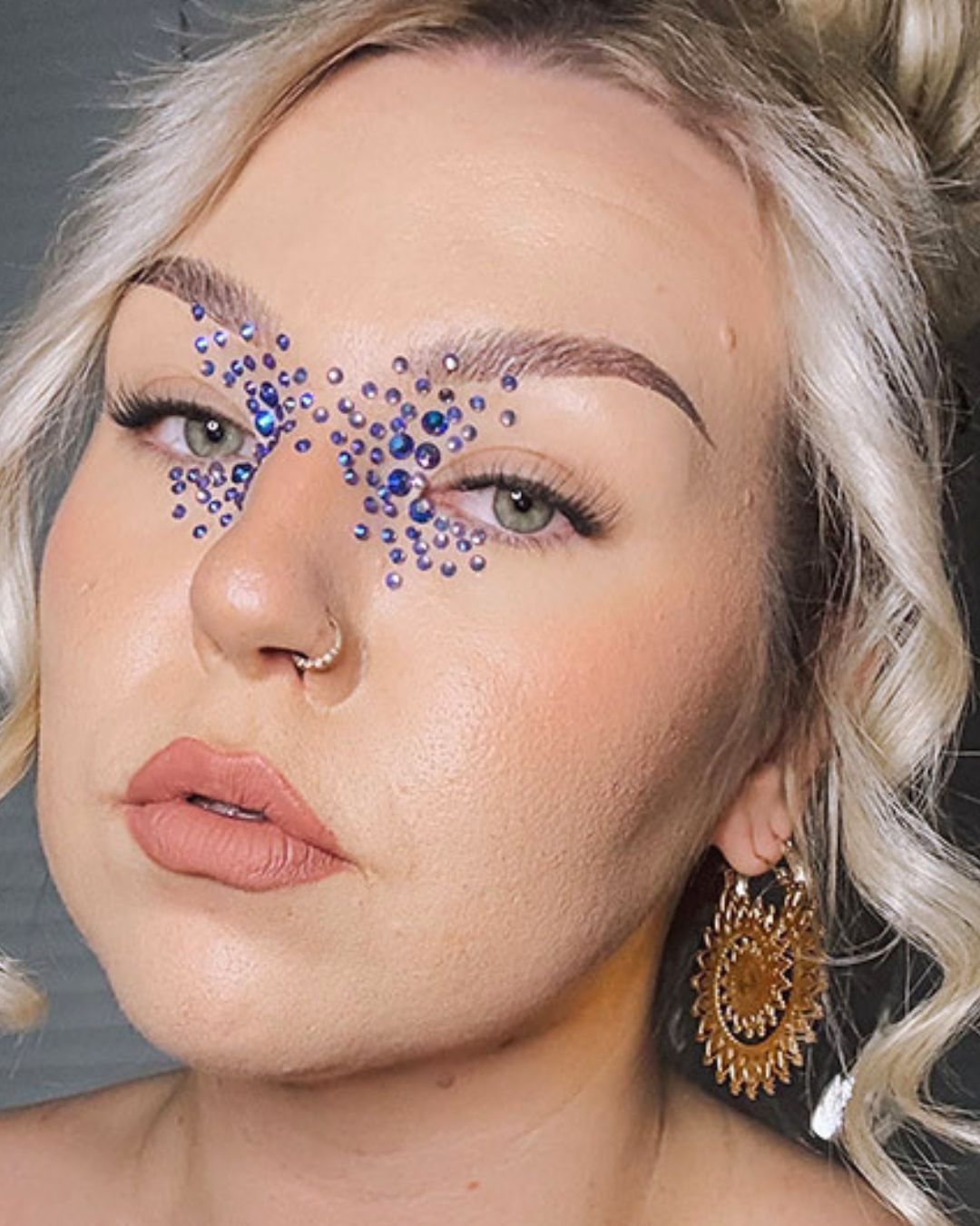 GLITTERNISTI MINI FACE GEMS IHOTIMANTIT - SPACE BLUE