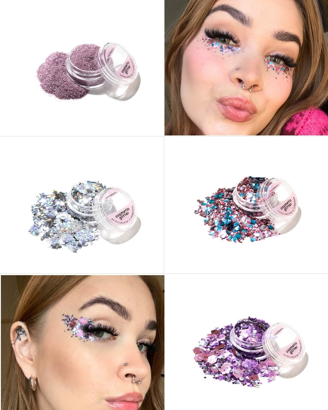 GLITTERNISTI PINK STARDUST GLITTER SETTI