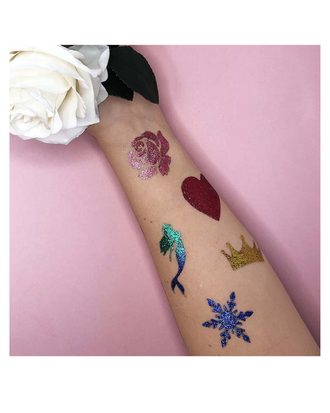 GLITTERNISTI Prinsessa glittertatuointi setti