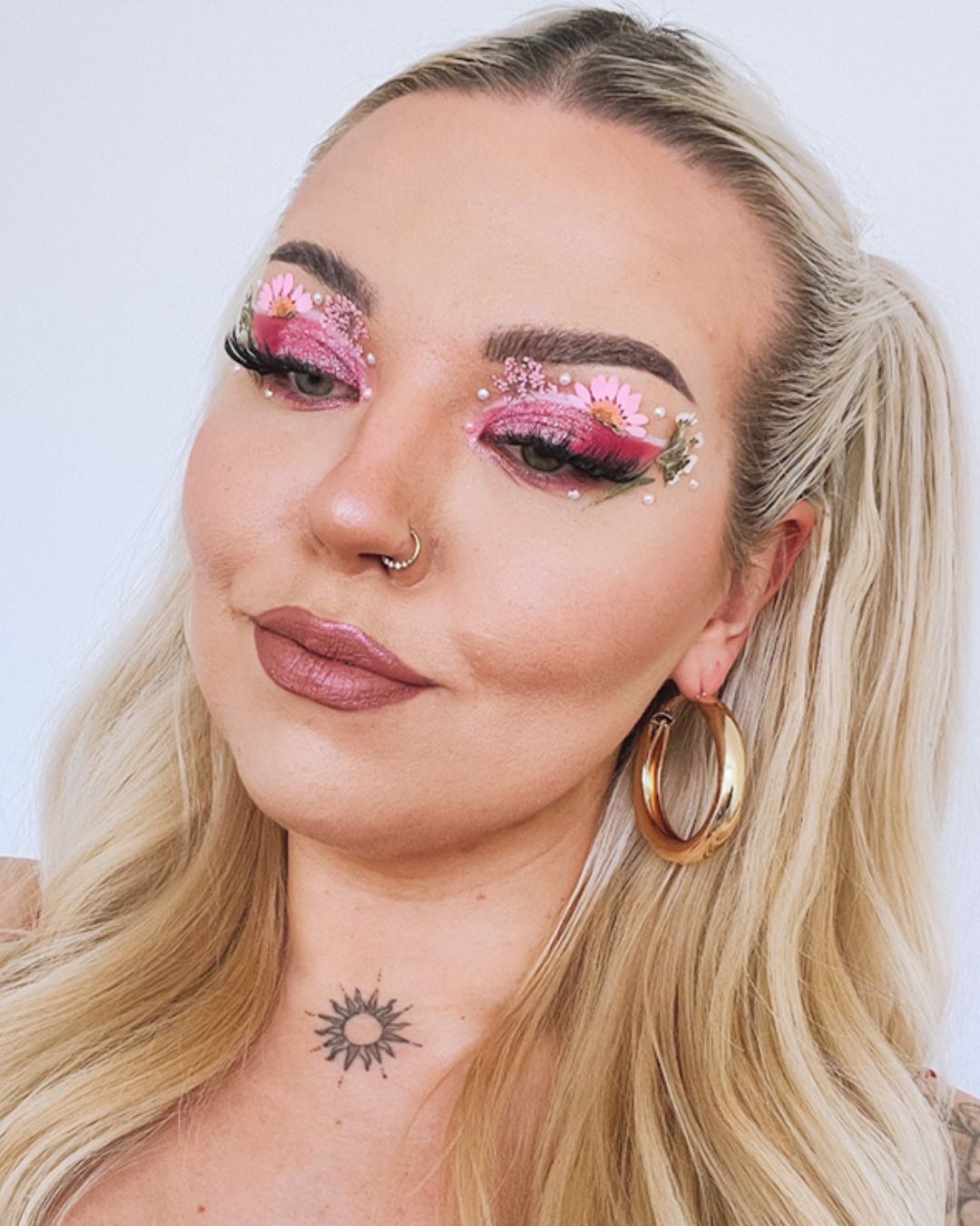 GLITTERNISTI Face Flowers kasvokukat Pink