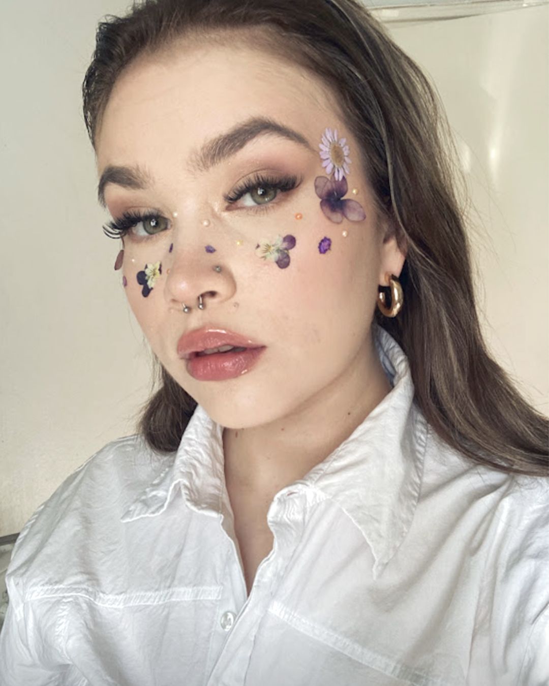 GLITTERNISTI Face Flowers kasvokukat Purple